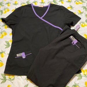 COPY - Scrub set size small black